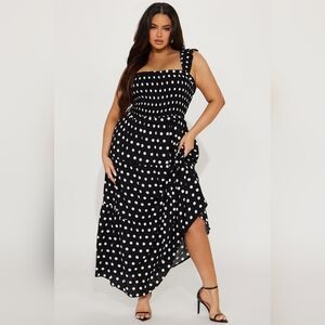 Fashion Nova Polka Dot Maxi Dress